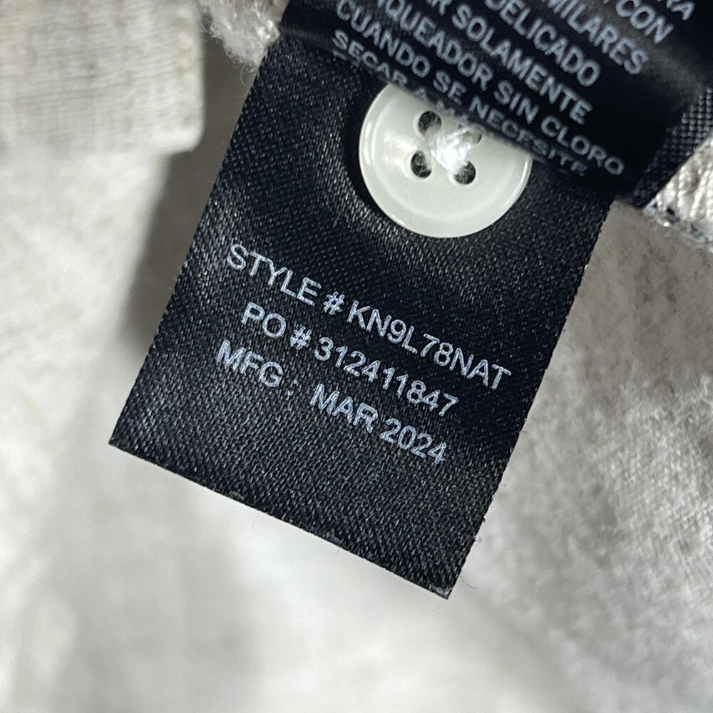 Kenneth Cole Shirt Mens L Beige Short Sleeve Button Up Linen Lyocell Pocket - Picture 5 of 8